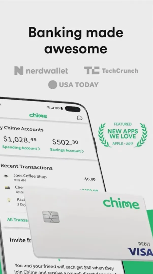Chime mobile app welcome screen